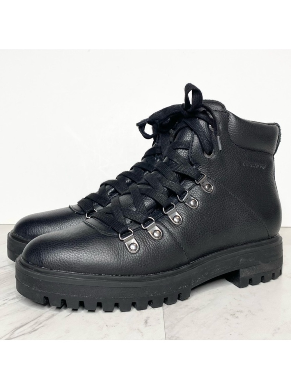 Cougar Nash Black Leather Lace Up Boot 8